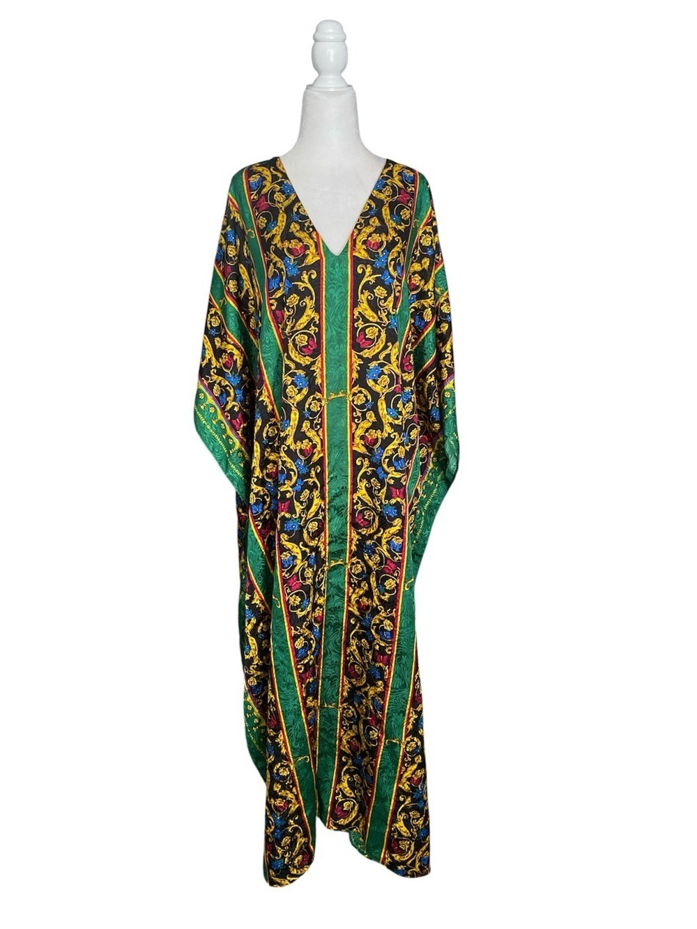 Windsor Vintage  Green & Black Printed Caftan